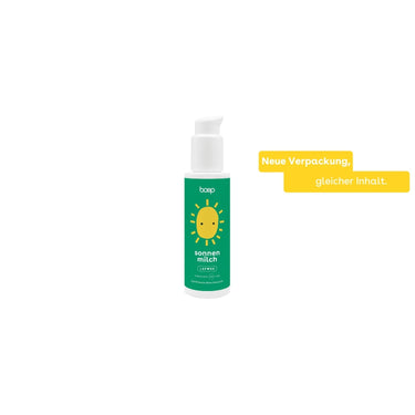 Mineralische Sonnenmilch mit Zinkoxid Filter für Babys und Kinder von das boep zertifizierte Naturkosmetik
