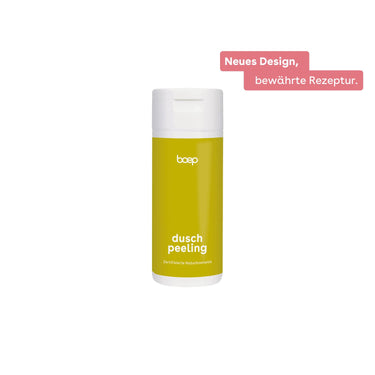 Naturkosmetik Duschpeeling von das boep zur sanften Entfernung von Hautschuppen