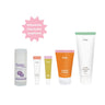 boep Kliniktaschen Set mit den Essentials für die Geburt und im Wochenbett, bestehend aus dem med Balsam Mini für wunde Brustwarzen vom Stillen, duftstoffreiem Deo für empfindliche Haut, einem veganen Lippenbalsam, einem Waschgel und einer Handcreme