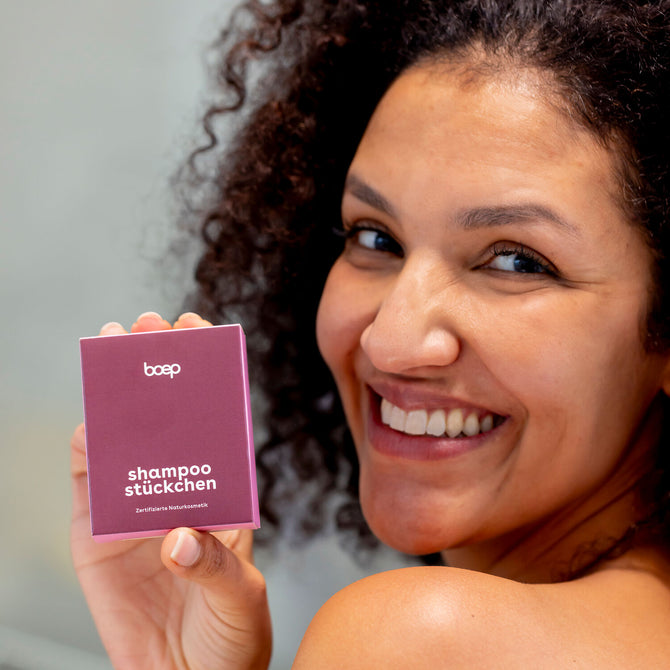 Veganes festes Shampoo ohne Silikone von das boep zertifizierte Naturkosmetik online Shop.