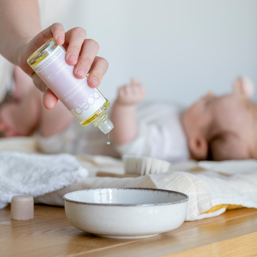 Aceite de almendras baby natural para cuidado y masaje del recién nacido –  das boep